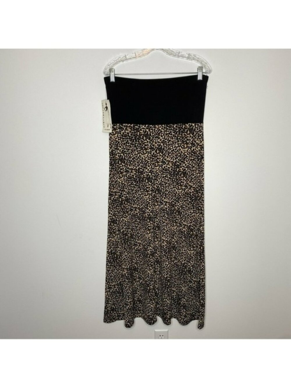 Dress Barn Leopard Strapless Convertible Maxi Dress Skirt